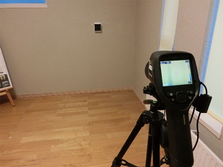 赤外線カメラによる筋かい有無チェック